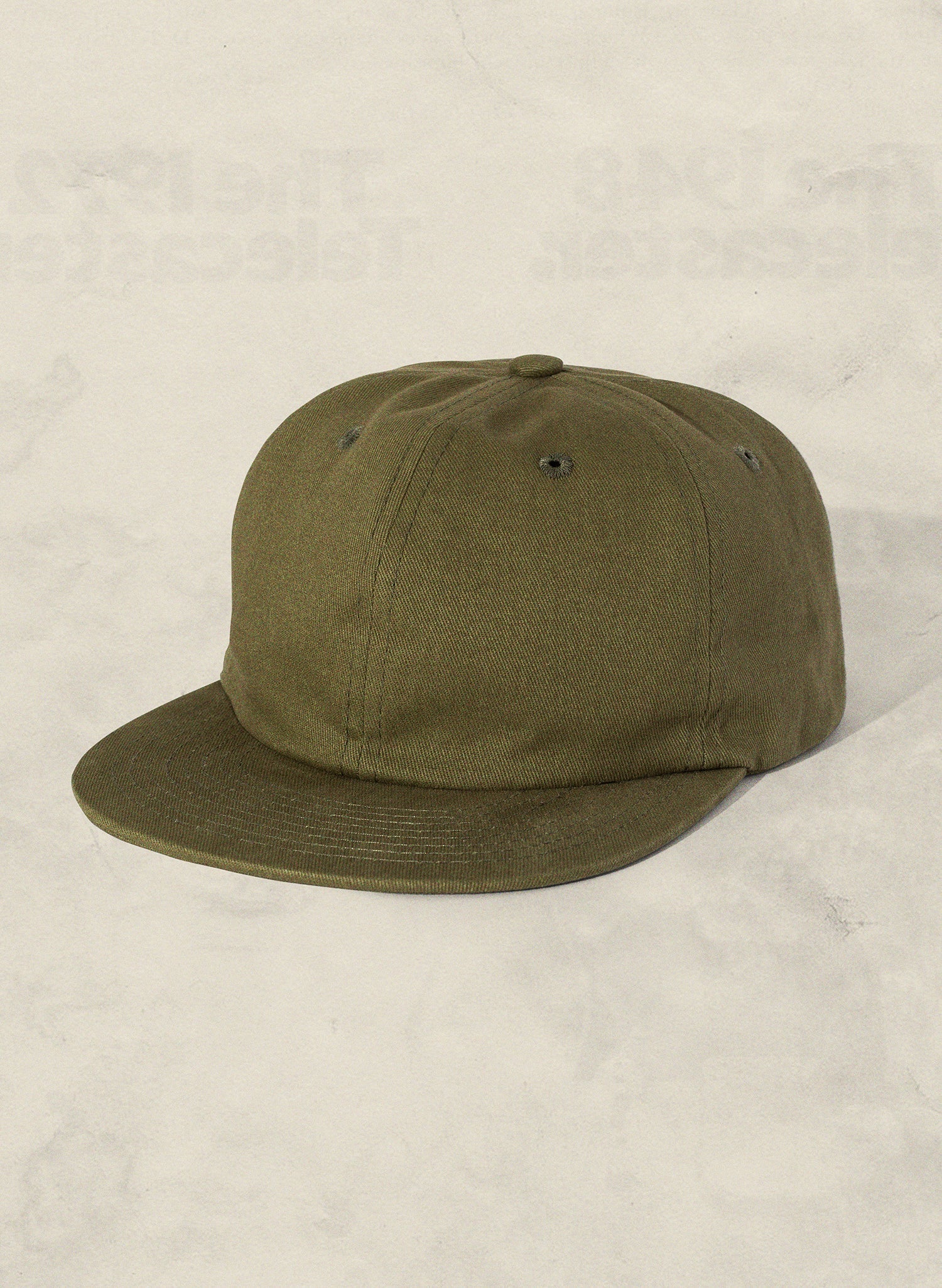 Brushed Cotton Field Trip Hat Unstructured 6-Panel Adjustable Brass Strap