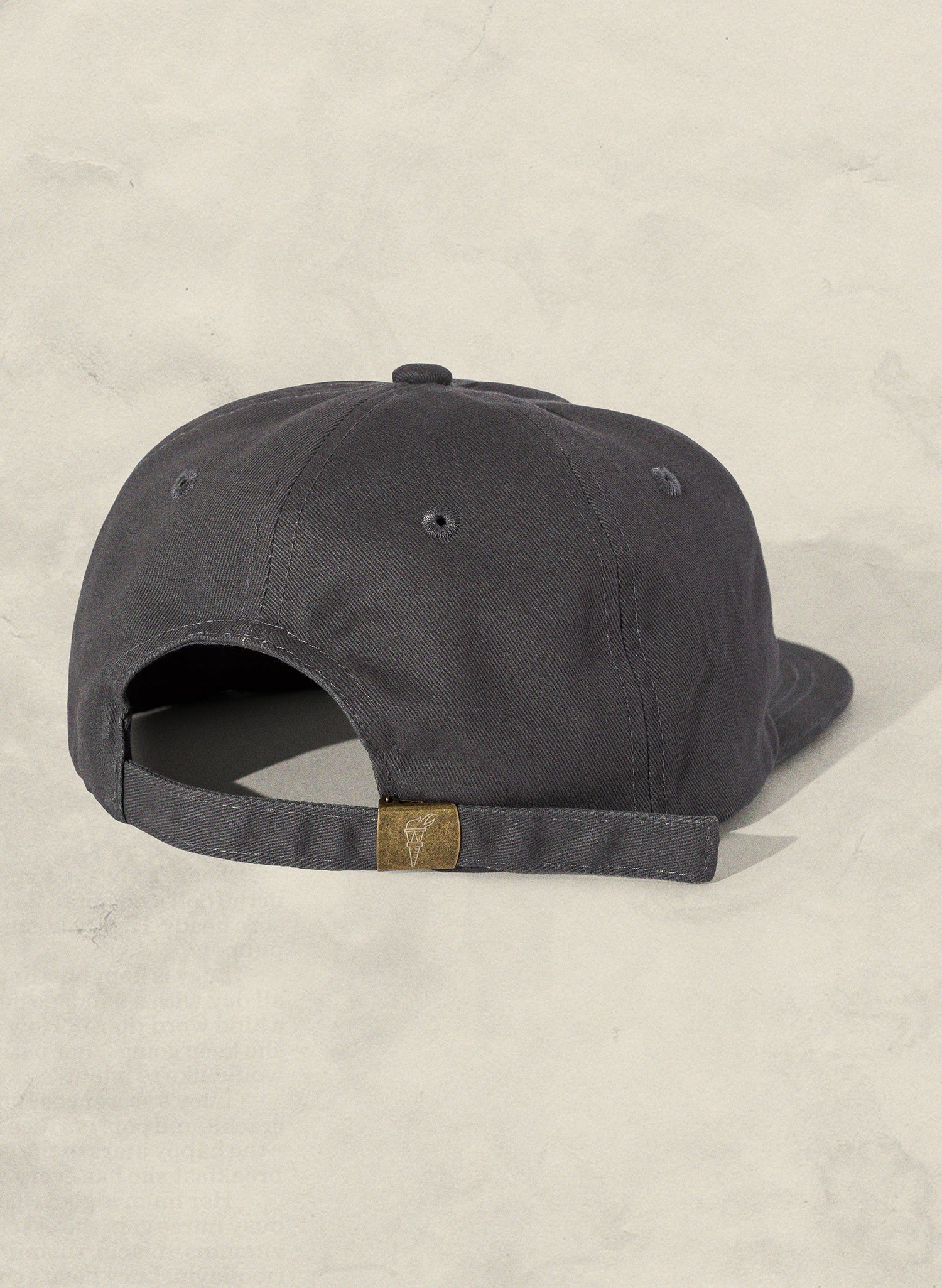 Brushed Cotton Field Trip Hat Unstructured 6-Panel Adjustable Brass Strap