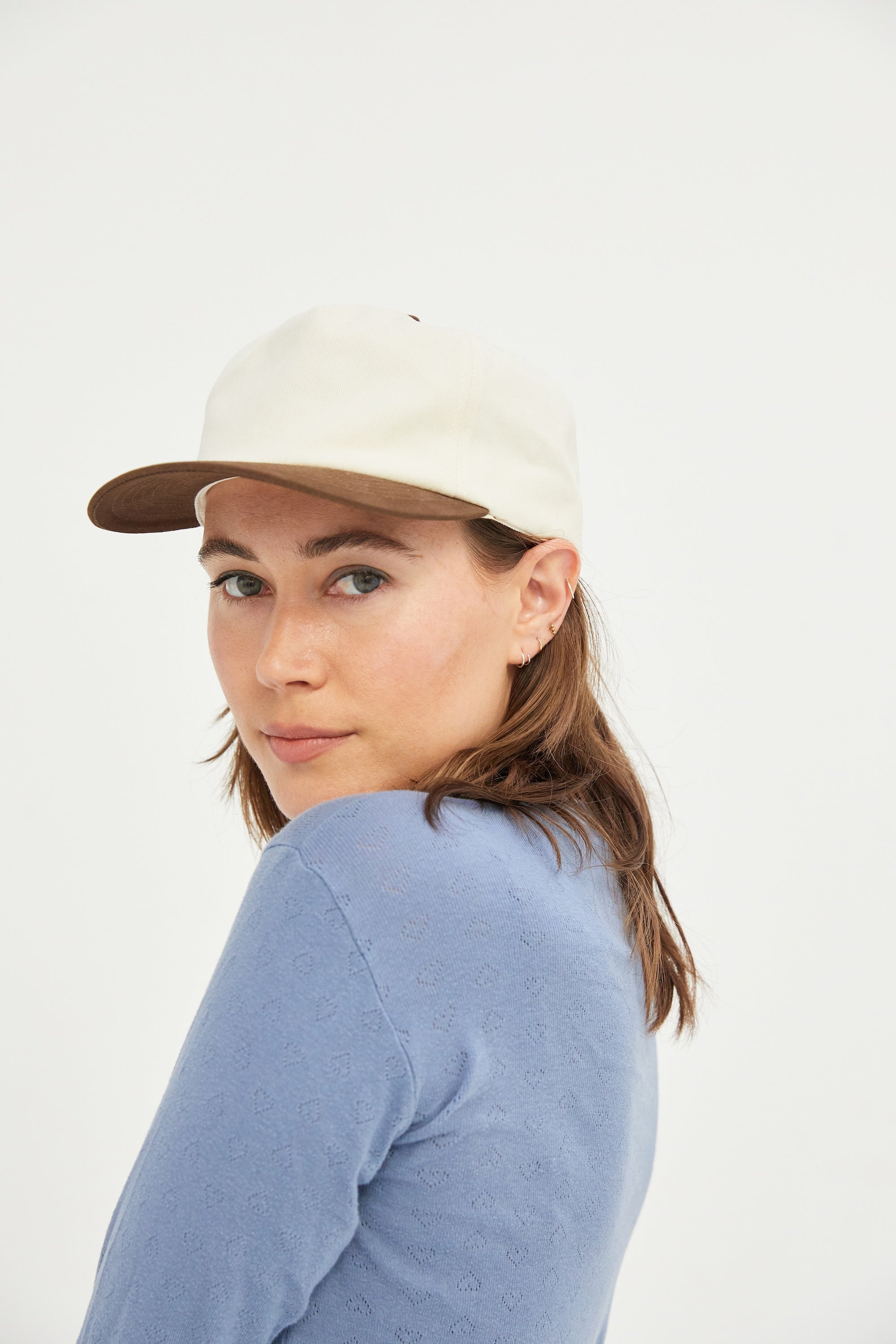 Two-Tone Brushed Cotton Workhorse Snapback Hat with Mesh Liner
