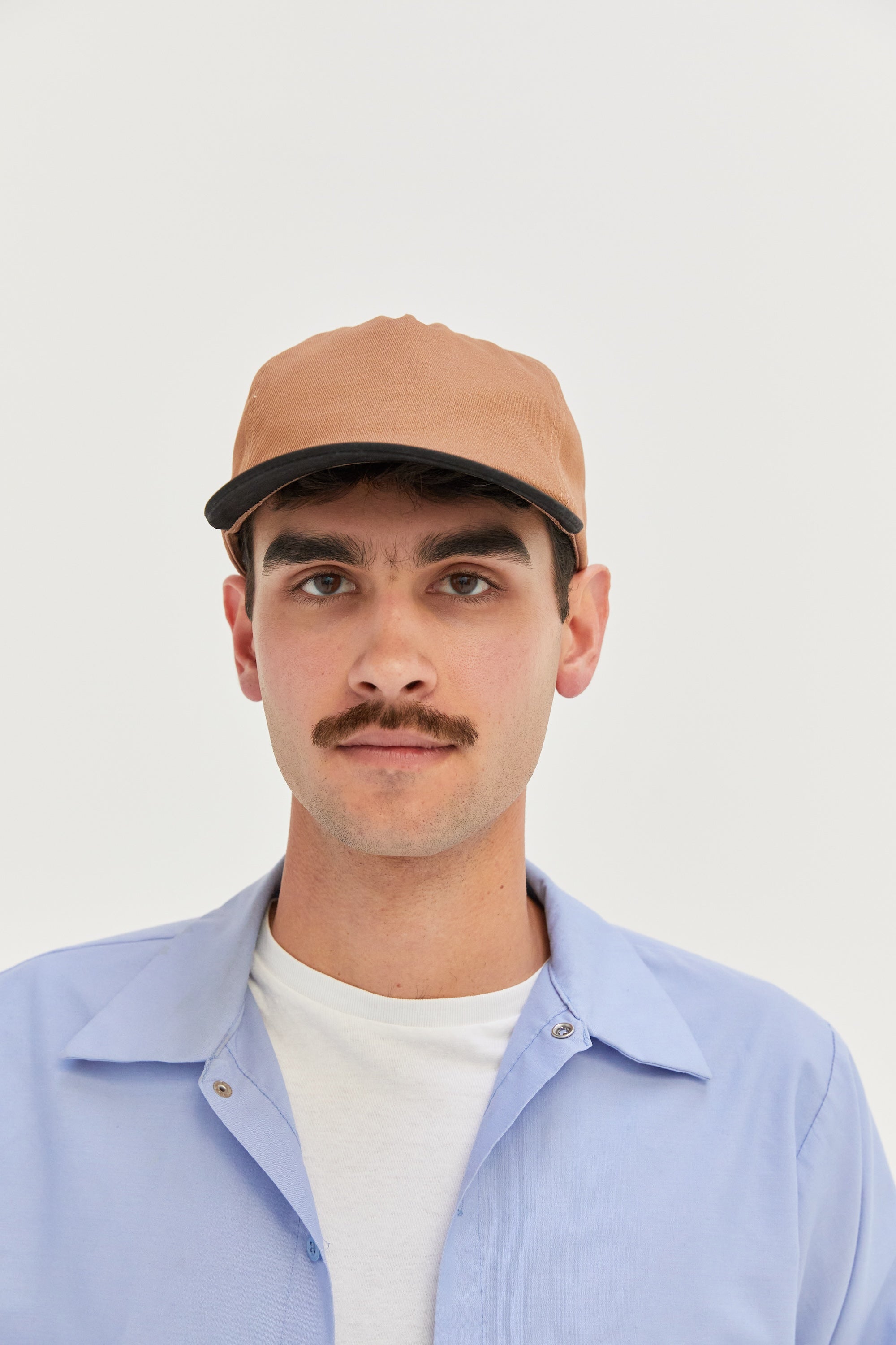 Two-Tone Brushed Cotton Workhorse Snapback Hat with Mesh Liner