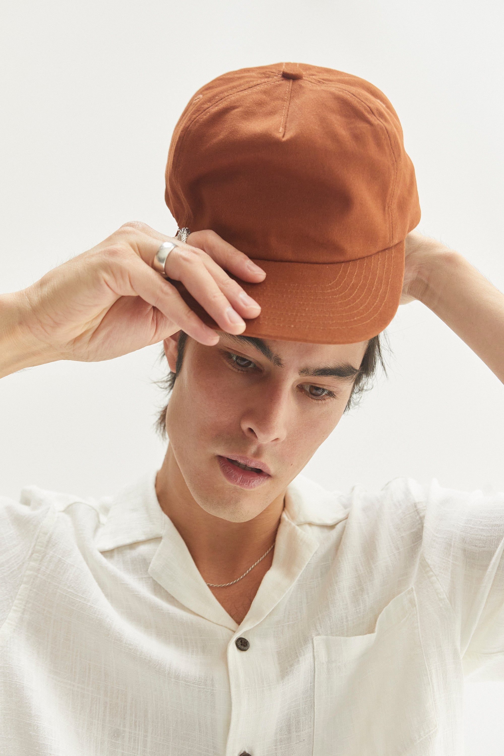 Brushed Cotton 5-Panel Field Trip Snapback Hat Adjustable Closure
