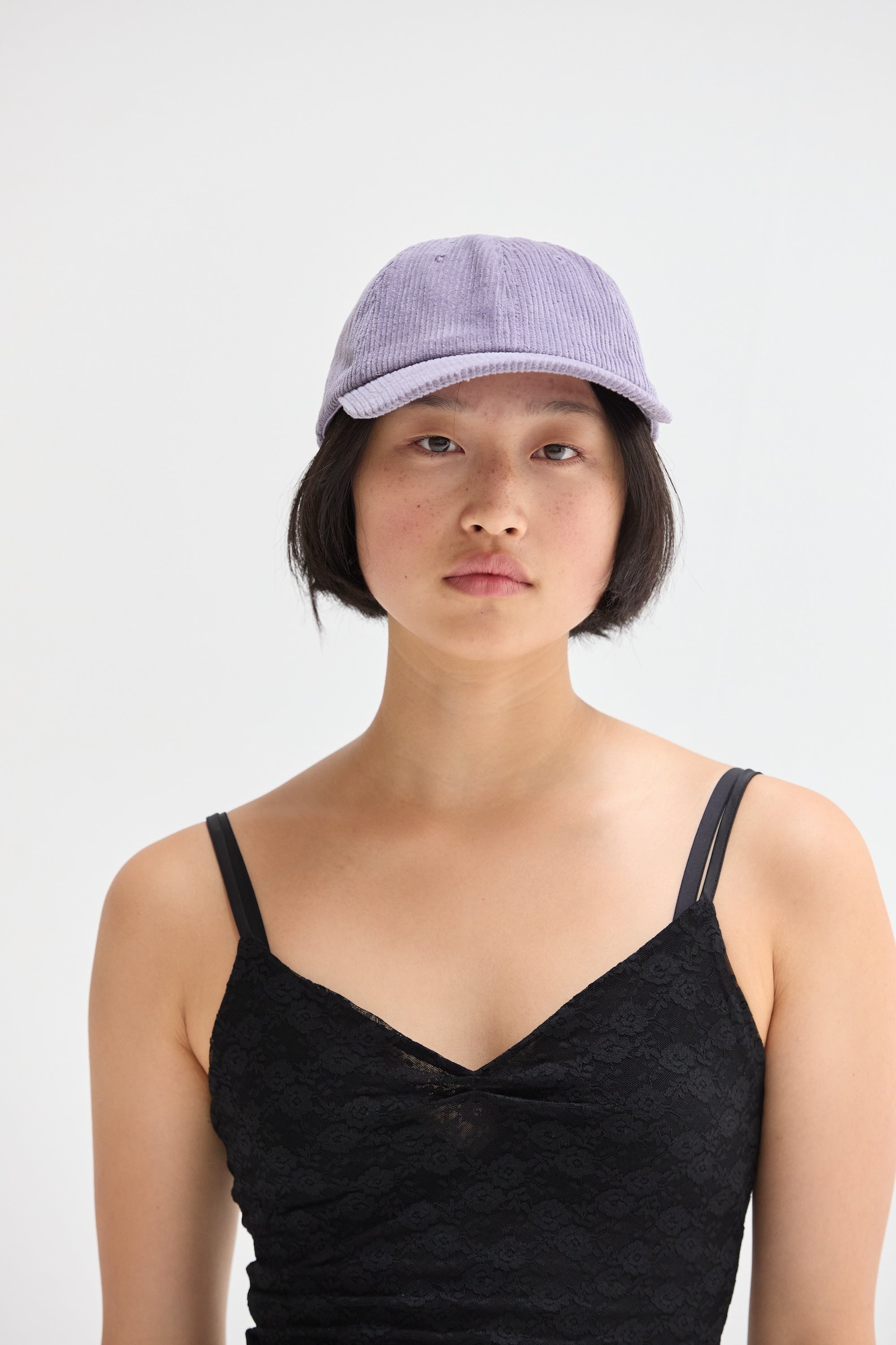 Corduroy Unstructured Dad Hat with Curved Brim and Brass Clasp