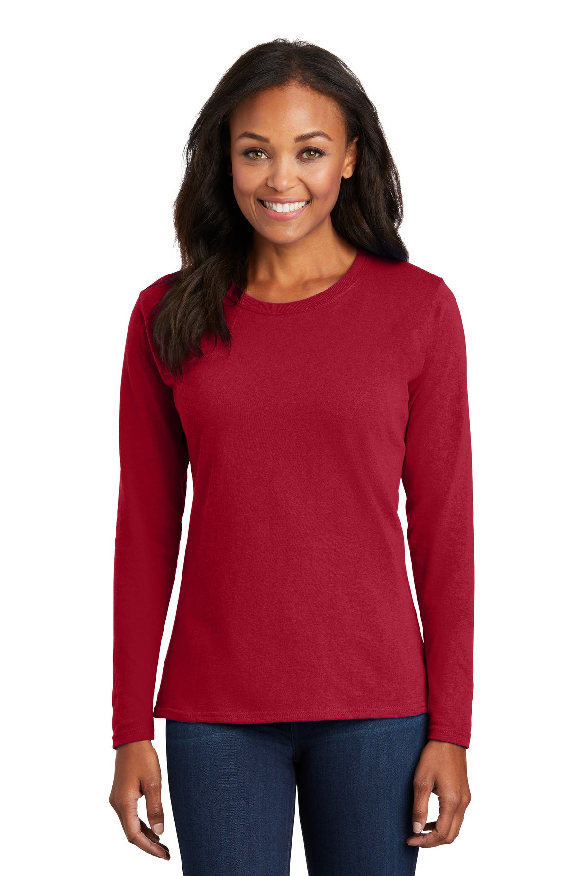 https://images.shirtspace.com/fullsize/fXwSsFMxVqMiJn9XCugVOQ%3D%3D/75409/10175-port-company-lpc54ls-ladies-long-sleeve-core-cotton-tee-front-red.jpg