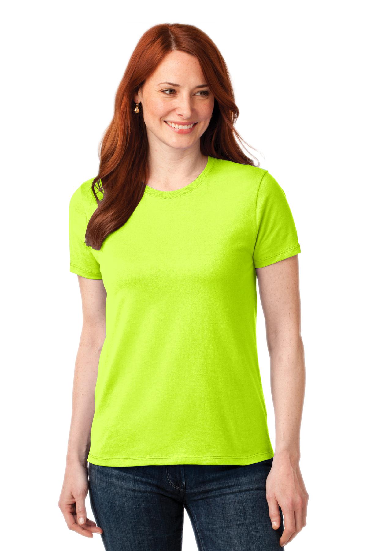 https://images.shirtspace.com/fullsize/zokQt%2FBVb3ibLvqtQyq9lA%3D%3D/75515/10177-port-company-lpc55-ladies-core-blend-tee-front-safety-green.jpg