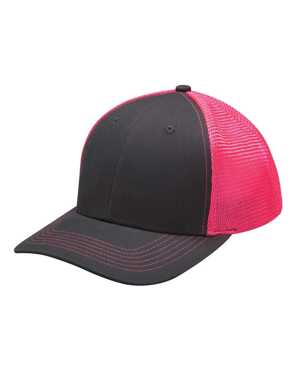 Prodigy Structured Six-Panel Snapback Cap with Mesh Back Panels