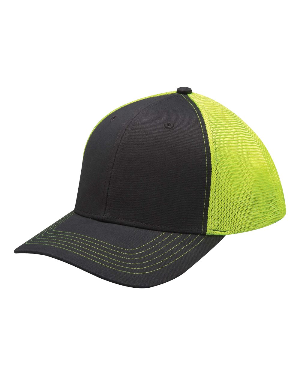 Prodigy Structured Six-Panel Snapback Cap with Mesh Back Panels