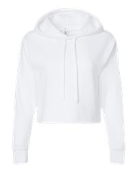 Next Level Women's Laguna Sueded Raw Edge Crop Hoodie Sweatshirt 9384
