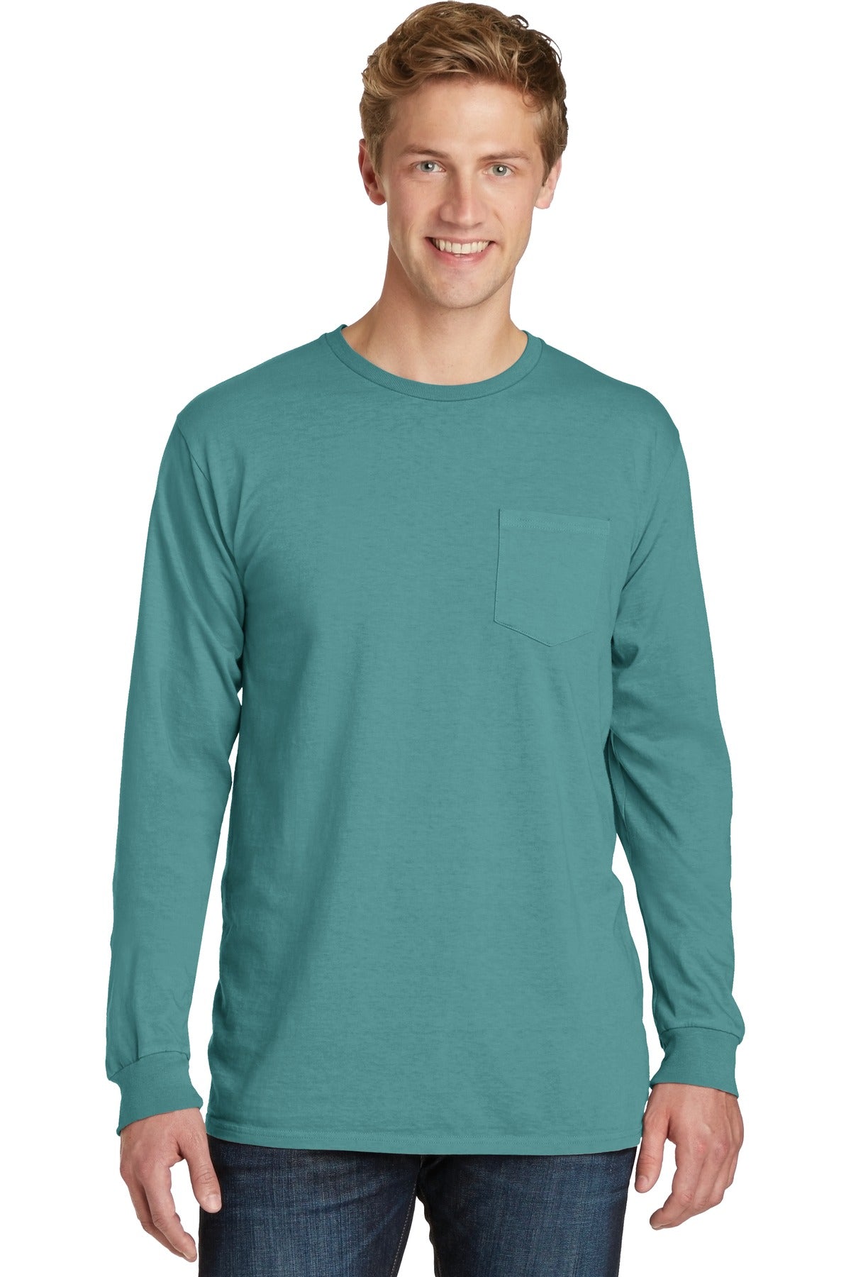 https://images.shirtspace.com/fullsize/2KHAaz993IkwWG7cOwqBvg%3D%3D/79337/10446-port-company-pc099lsp-beach-wash-garment-dyed-long-sleeve-pocket-tee-front-peacock.jpg
