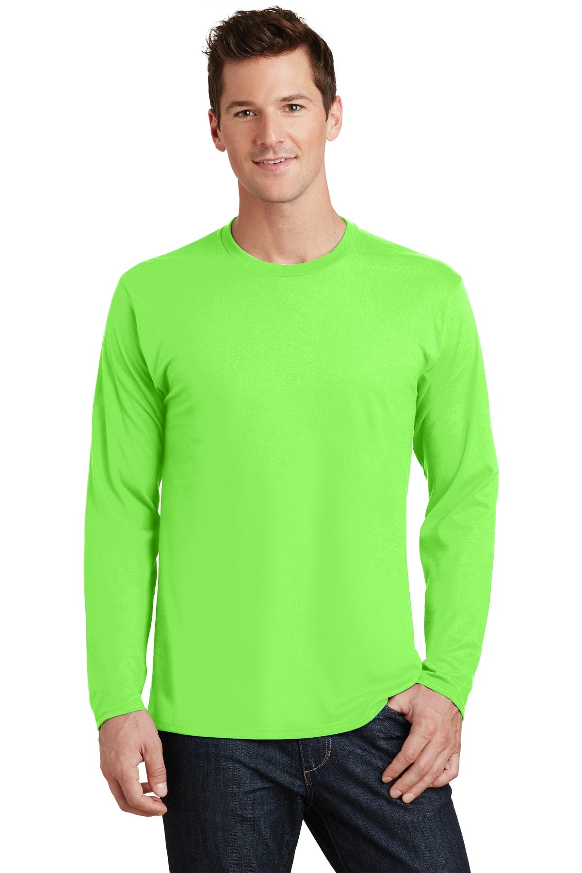 https://images.shirtspace.com/fullsize/P0vK0Vv7UUFzJXsjFqV8AQ%3D%3D/79942/10474-port-company-pc450ls-long-sleeve-fan-favorite-tee-front-flash-green.jpg