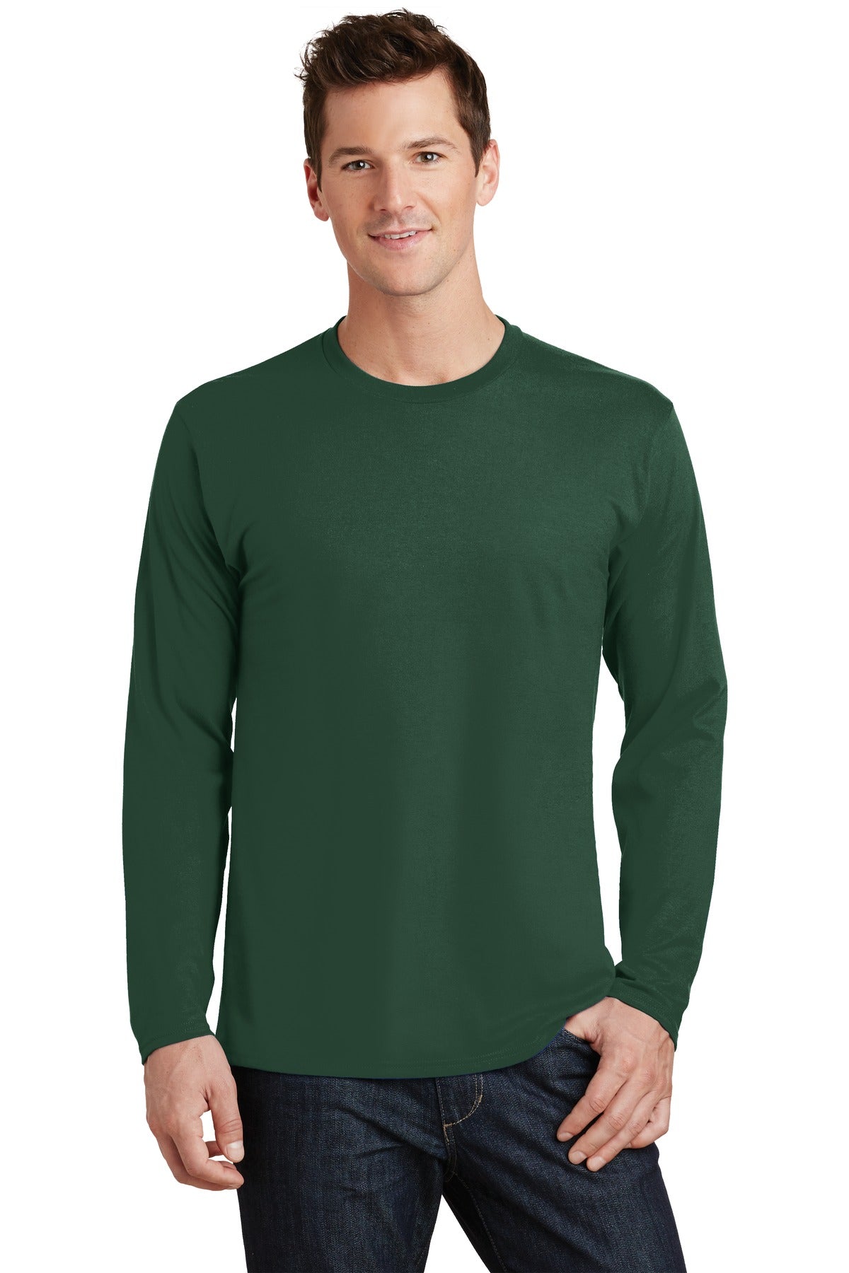 https://images.shirtspace.com/fullsize/HN3UWgW8hoBGwmjTFMb0qg%3D%3D/79944/10474-port-company-pc450ls-long-sleeve-fan-favorite-tee-front-forest-green.jpg