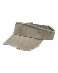 Adams Headwear Drifter Pigment-Dyed Cotton Twill Distressed Visor with Embroidery