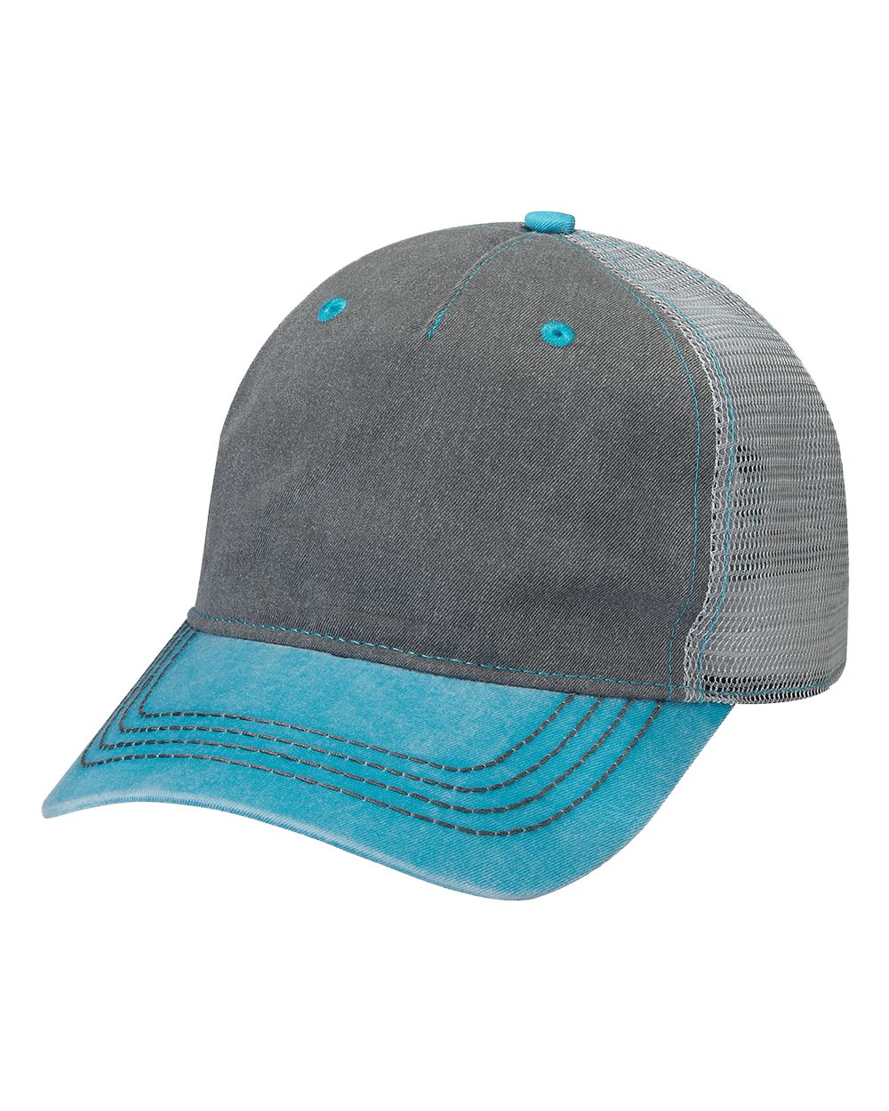 Adams Headwear Endeavor Five-Panel Cotton Twill Mesh Back Cap