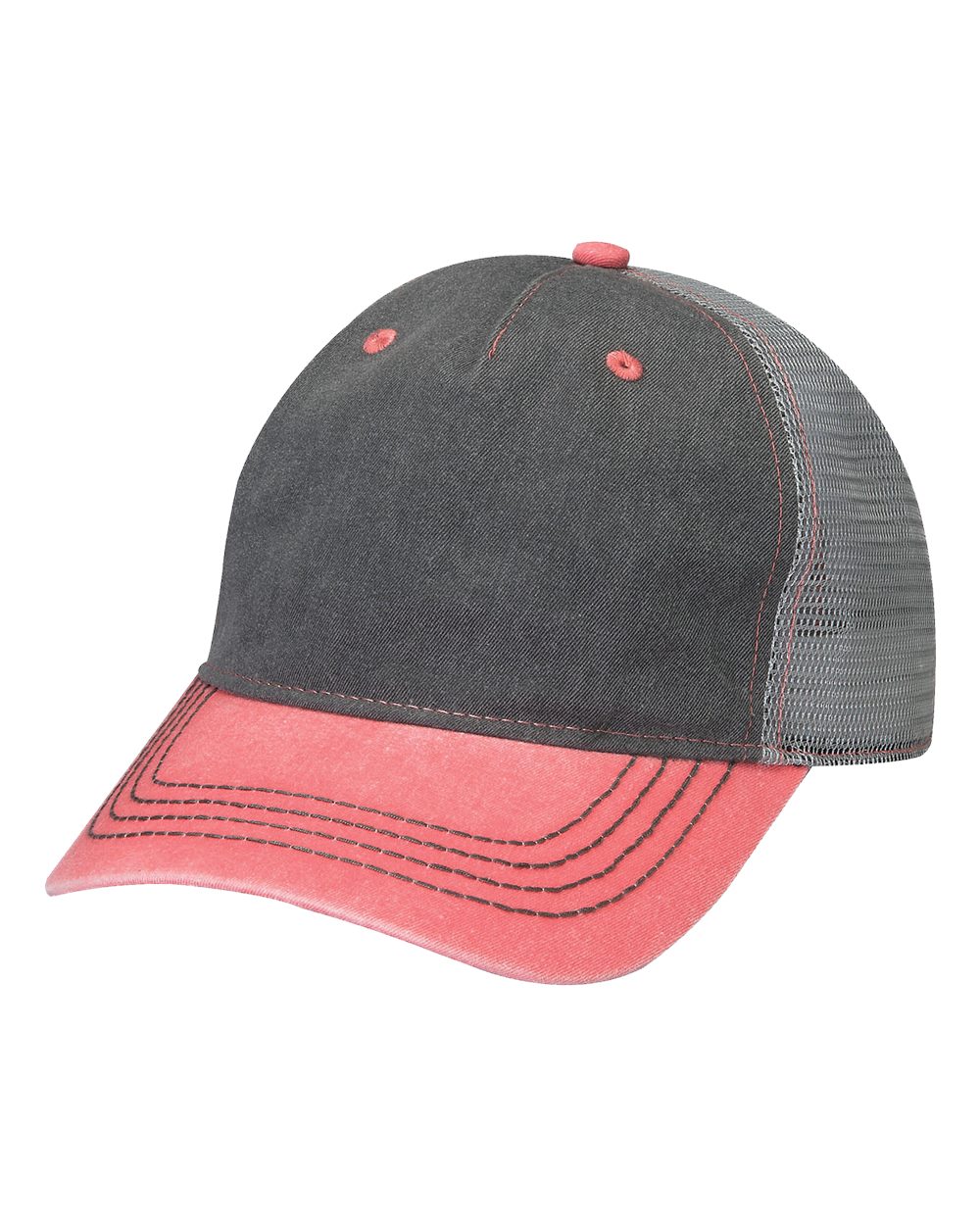 Adams Headwear Endeavor Five-Panel Cotton Twill Mesh Back Cap