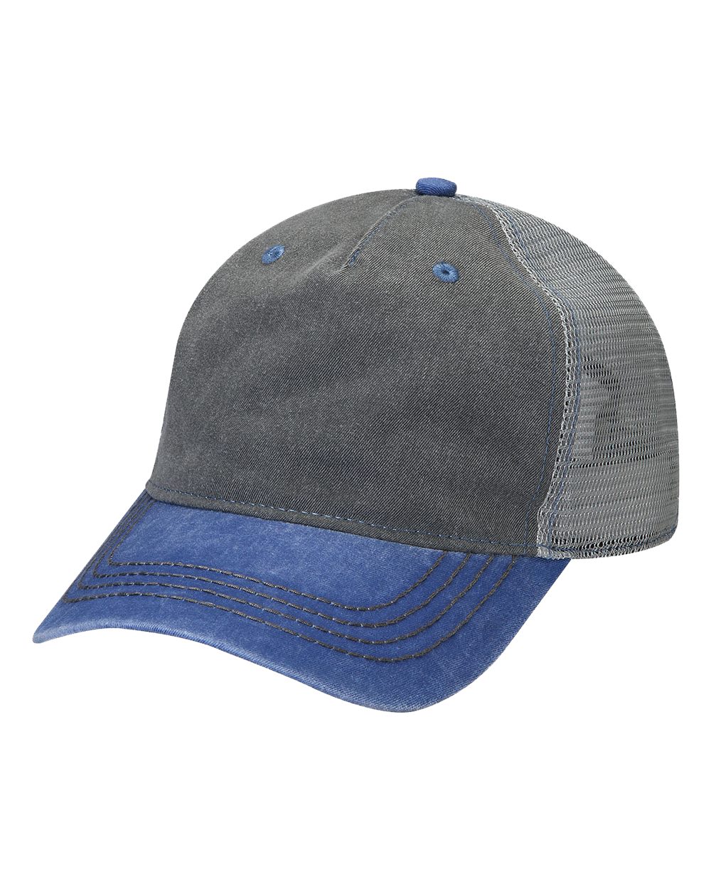 Adams Headwear Endeavor Five-Panel Cotton Twill Mesh Back Cap