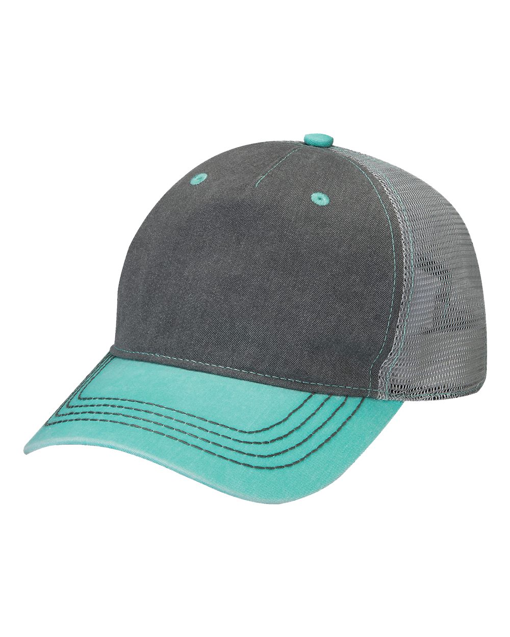 Adams Headwear Endeavor Five-Panel Cotton Twill Mesh Back Cap
