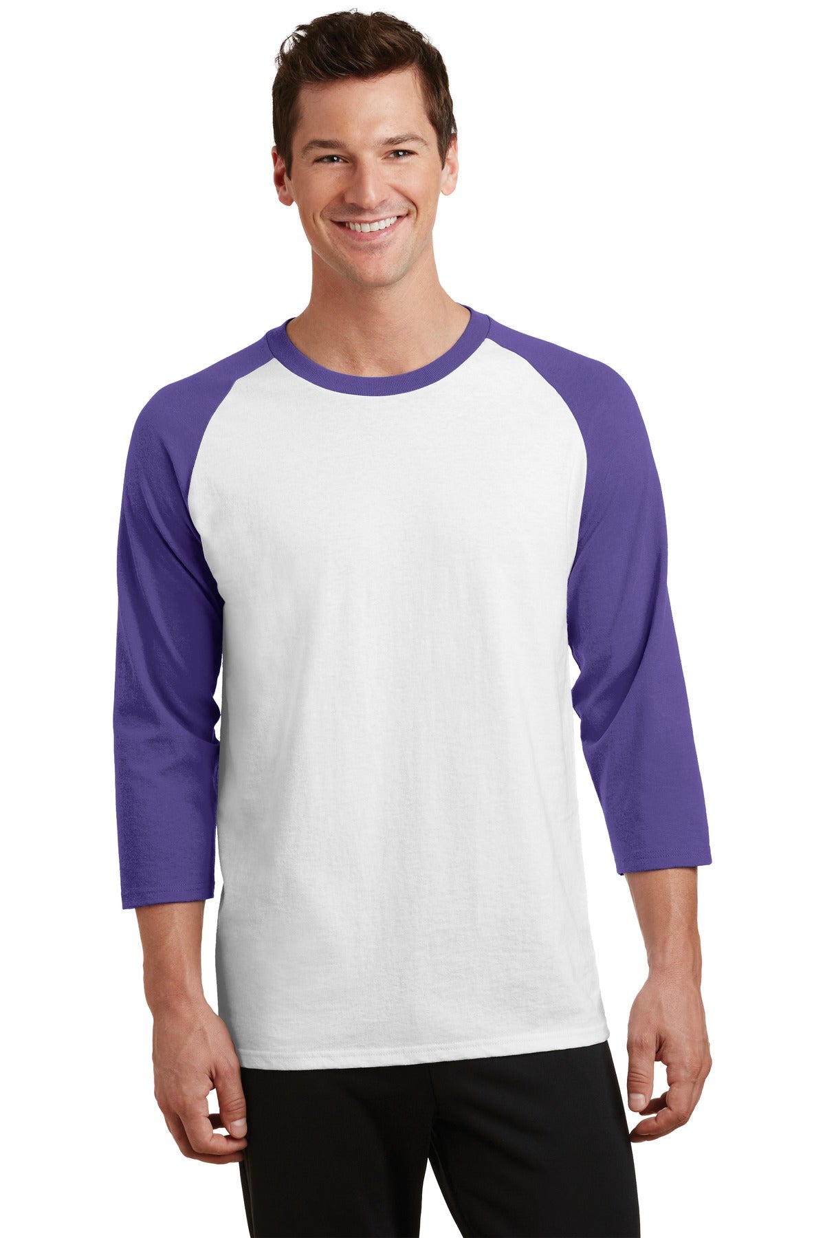 https://images.shirtspace.com/fullsize/ITNeLaaPG7jYPSsdME%2Bf%2BA%3D%3D/80758/10493-port-company-pc55rs-core-blend-3-4-sleeve-raglan-tee-front-white-purple.jpg