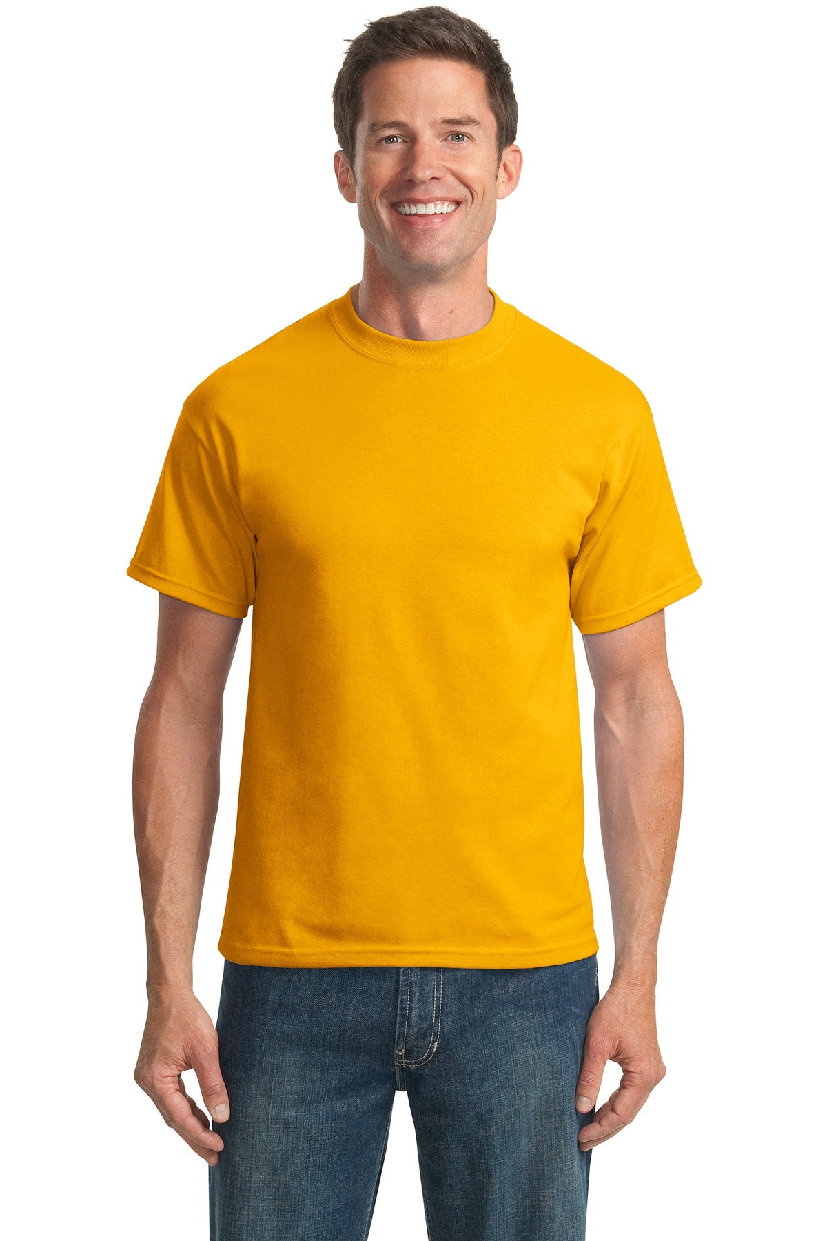 https://images.shirtspace.com/fullsize/WwiFzO7%2BsFCikskbjf1mKw%3D%3D/80814/10494-port-company-pc55t-tall-core-blend-tee-front-gold.jpg