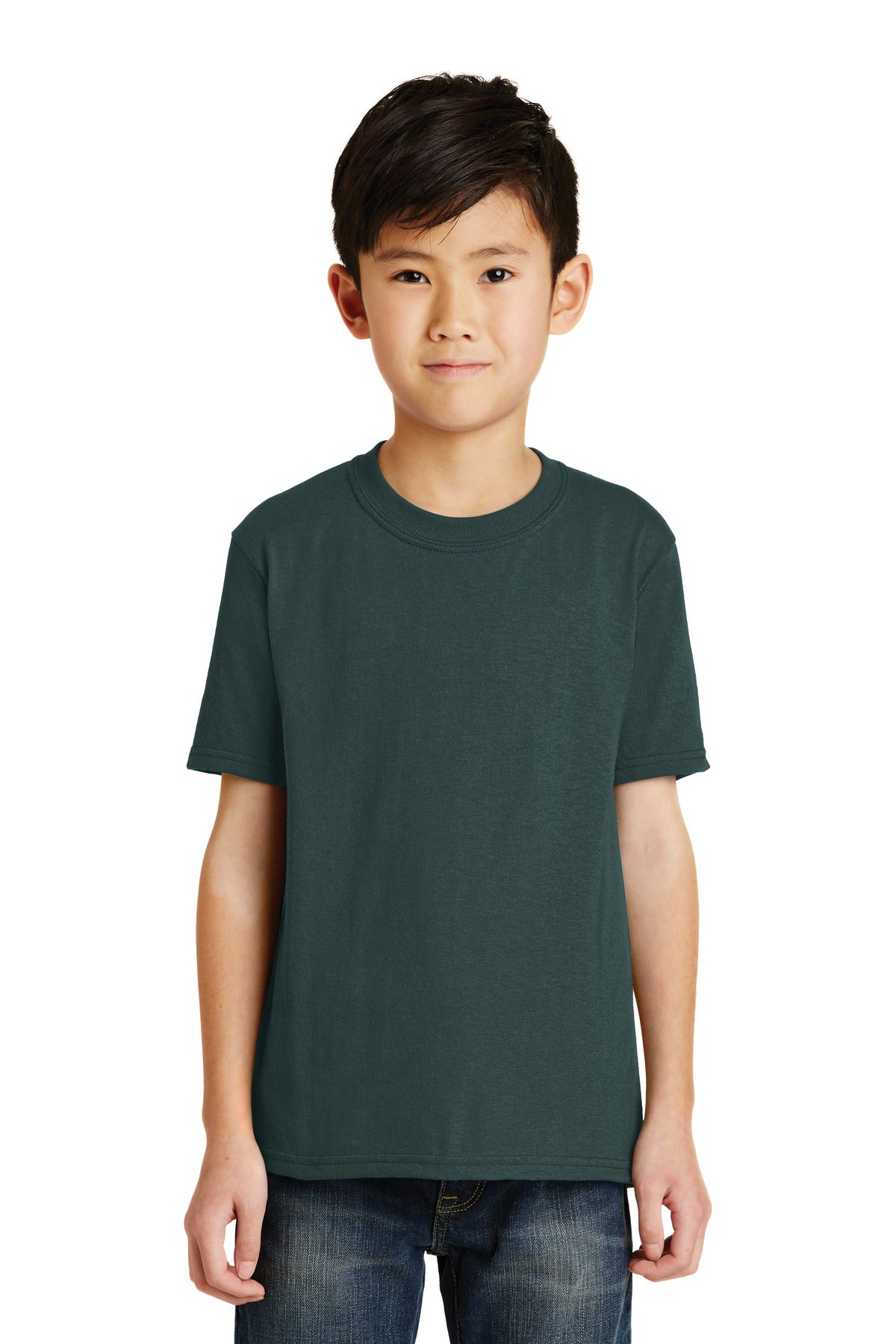 https://images.shirtspace.com/fullsize/LRi%2BlVIPwS%2FlrBuy7VeTdg%3D%3D/80858/10495-port-company-pc55y-youth-core-blend-tee-front-dark-green.jpg