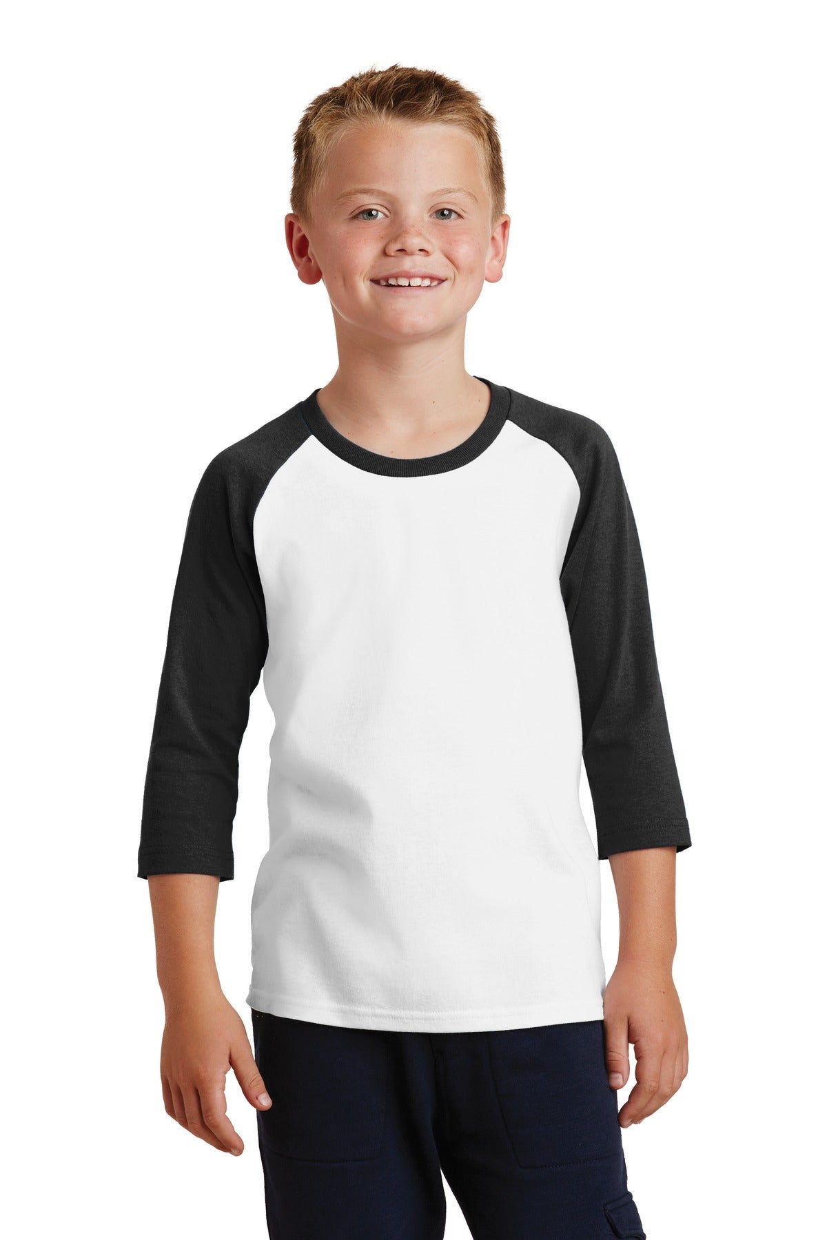 https://images.shirtspace.com/fullsize/6%2FdKXavczeTe3b8iwi2PUQ%3D%3D/80882/10496-port-company-pc55yrs-youth-core-blend-3-4-sleeve-raglan-tee-front-white-jet-black.jpg