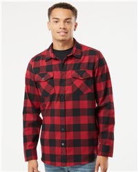 Independent Trading Co. Unisex Heavyweight Plaid Button-Down Flannel Shirt
