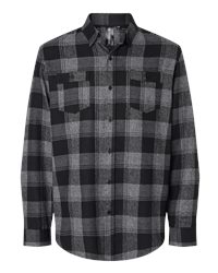 Independent Trading Co. Unisex Heavyweight Plaid Button-Down Flannel Shirt