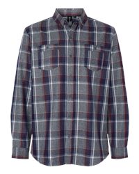 Independent Trading Co. Unisex Heavyweight Plaid Button-Down Flannel Shirt