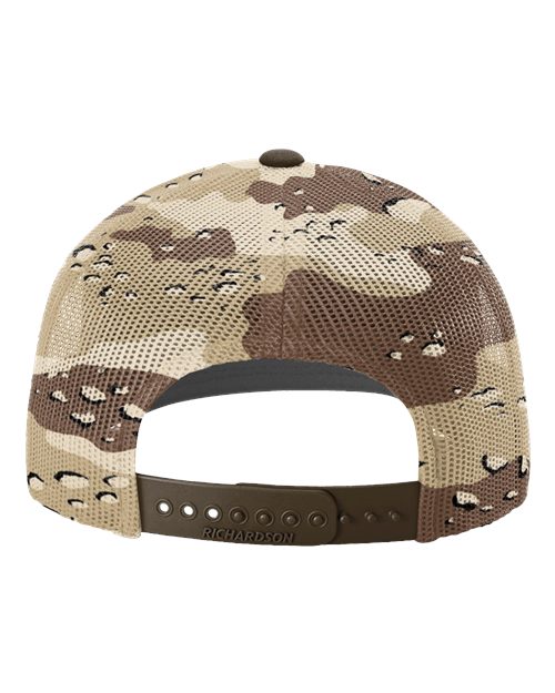 Richardson 112PM Printed Mesh Trucker Cap Adjustable Snapback Structured