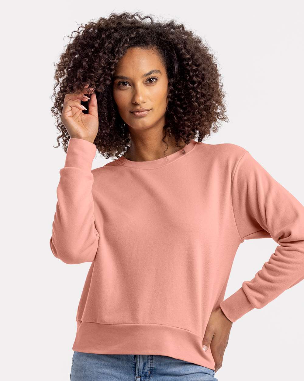Next Level Women's Laguna Sueded Premium Crewneck Sweatshirt
