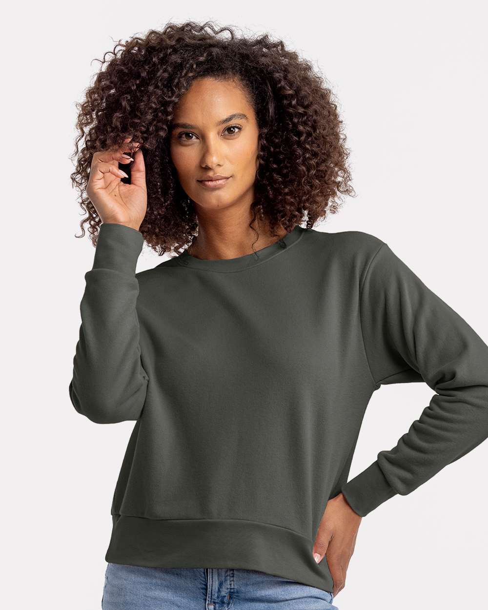 Next Level Women's Laguna Sueded Premium Crewneck Sweatshirt