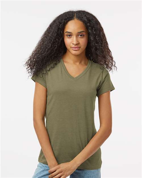 Kastlfel Women's RecycledSoft V-Neck T-Shirt Organic Cotton Recycled Polyester
