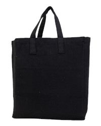 Q-Tees S800 Sustainable Recycled Canvas Tote Bag with Handles