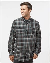 Independent Trading Co. Unisex Heavyweight Plaid Button-Down Flannel Shirt