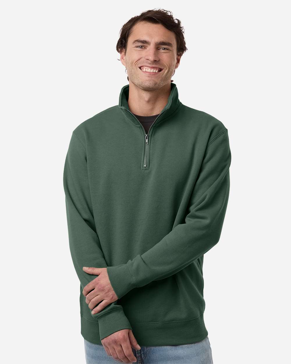 Independent Trading Co. Midweight Quarter-Zip Pullover 80/20 Cotton Blend