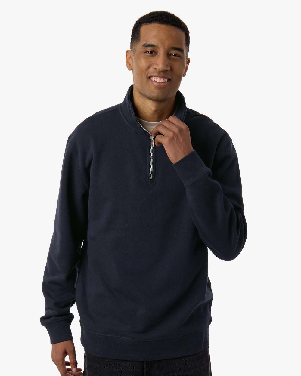 Independent Trading Co. Midweight Quarter-Zip Pullover 80/20 Cotton Blend