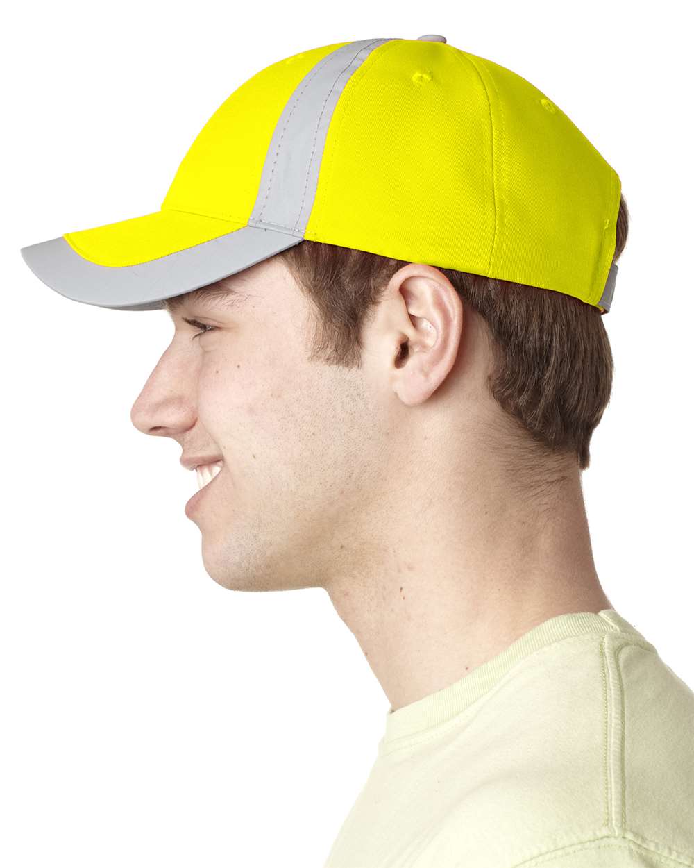 Adams Reflector High-Visibility Six-Panel Constructed Safety Cap with Reflective Trim
