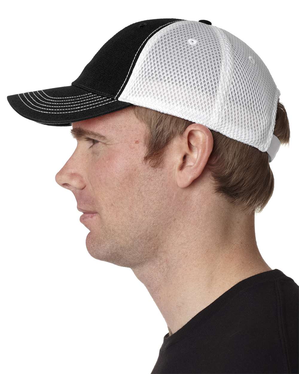 Adams Headwear FA102 Fairway Cap Washed Cotton Mesh Back Adjustable