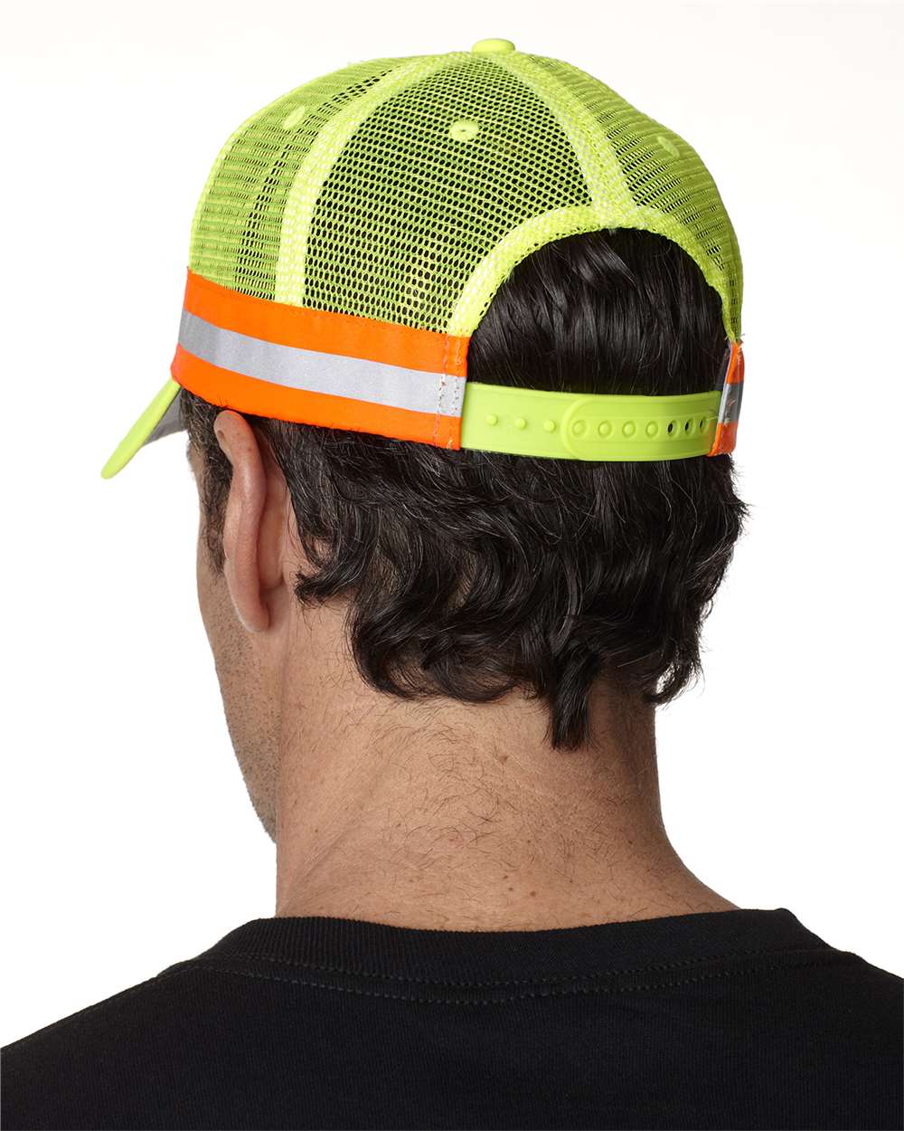 Adams Trucker Reflector High-Visibility Mesh Cap with Reflective Tape