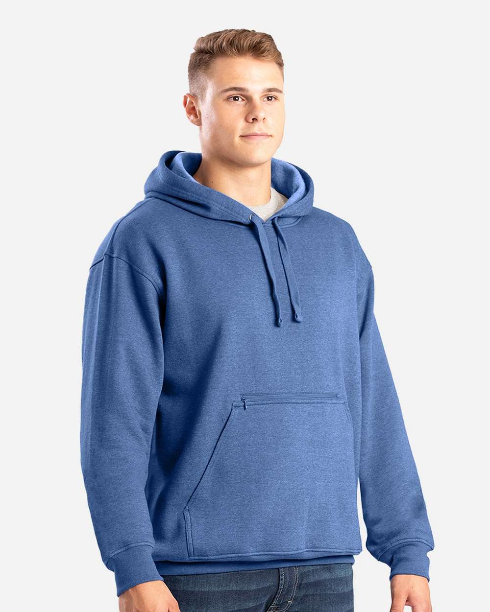 Berne Men's Heritage Zip Pocket Hooded Sweatshirt Heavy Fleece