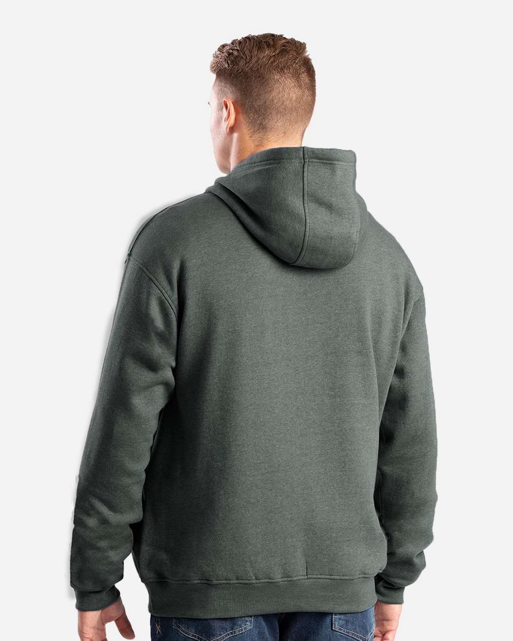 Berne Men's Heritage Zip Pocket Hooded Sweatshirt Heavy Fleece