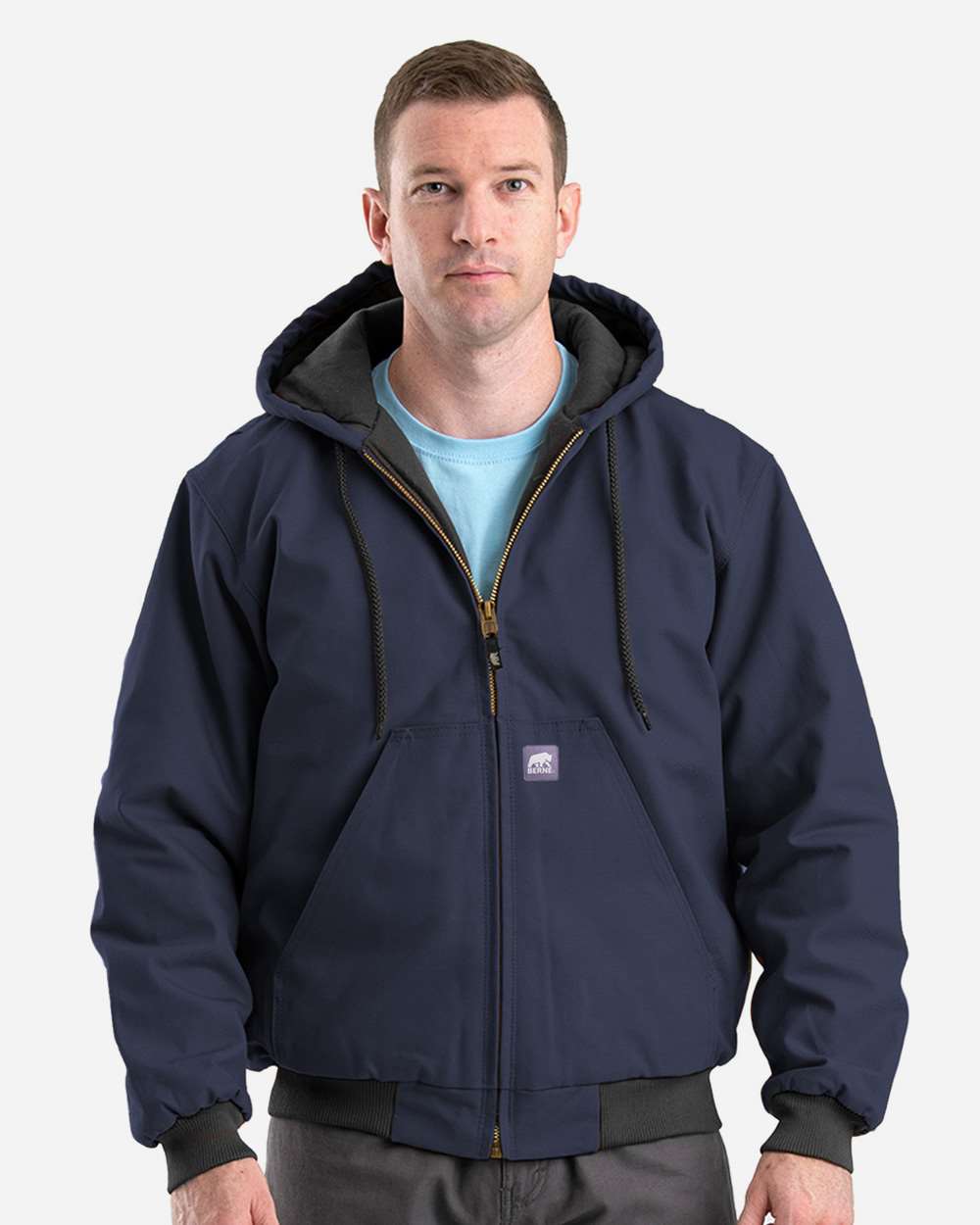Berne Heritage Heavy-Duty Cotton Duck Hooded Jacket, Quilted Liner