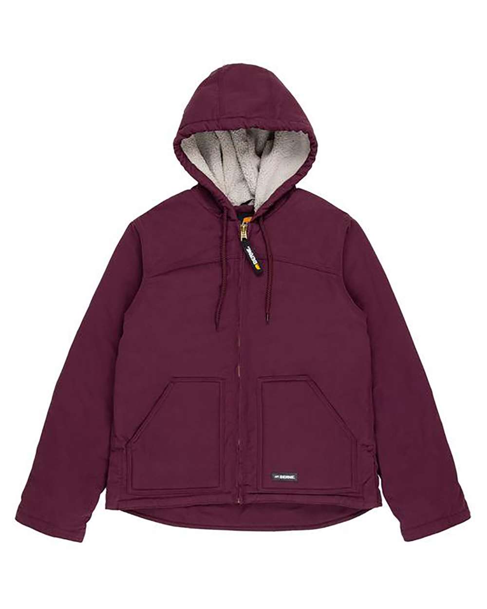 Women's Heavyweight Sherpa-Lined Cotton Duck Hooded Work Coat