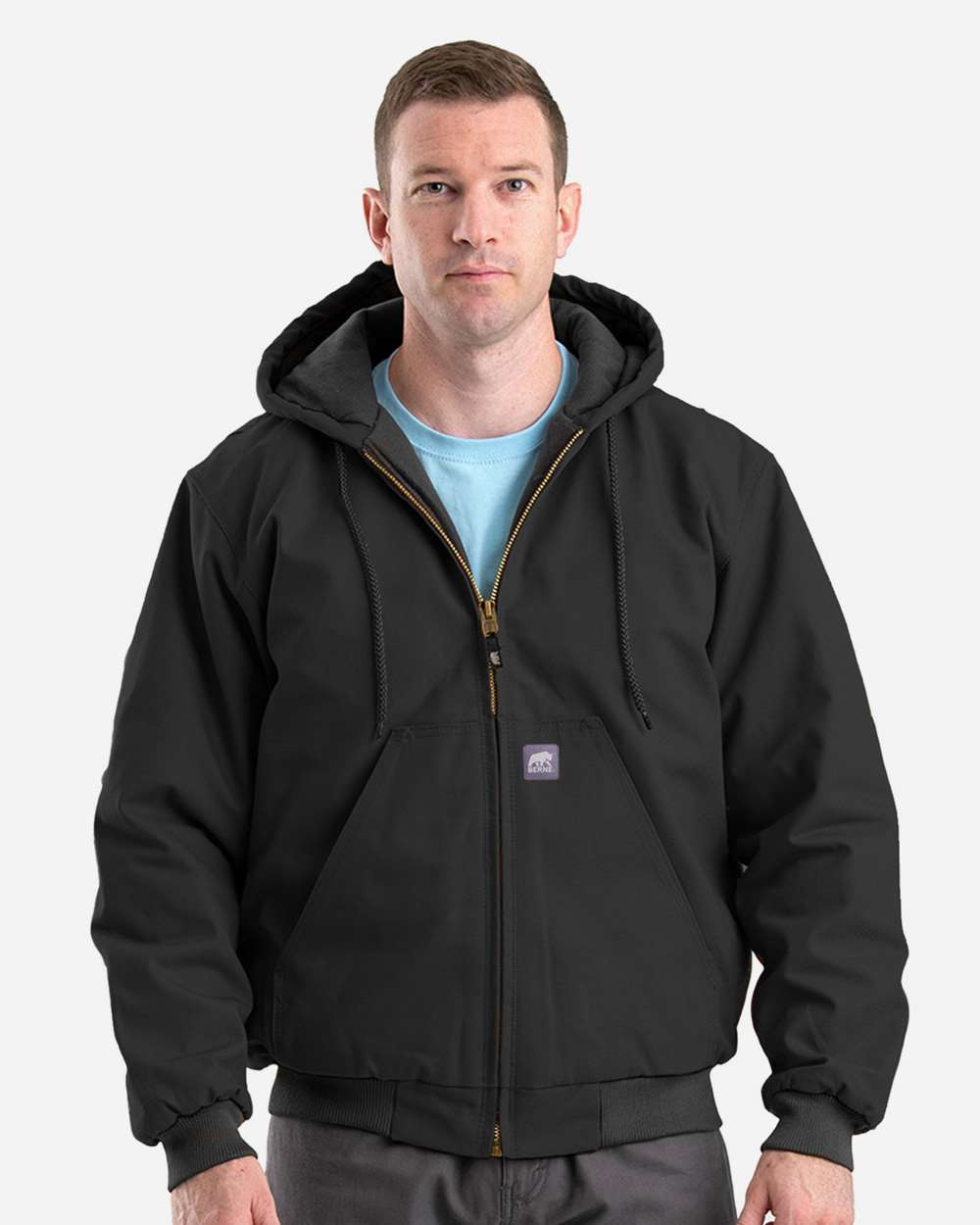 Men's Tall Highland Washed Cotton Duck Hooded Jacket Heavy-Duty
