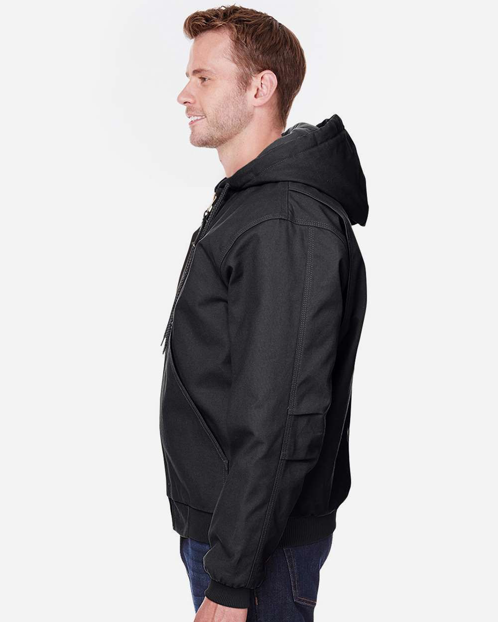Men's Tall Highland Washed Cotton Duck Hooded Jacket Heavy-Duty