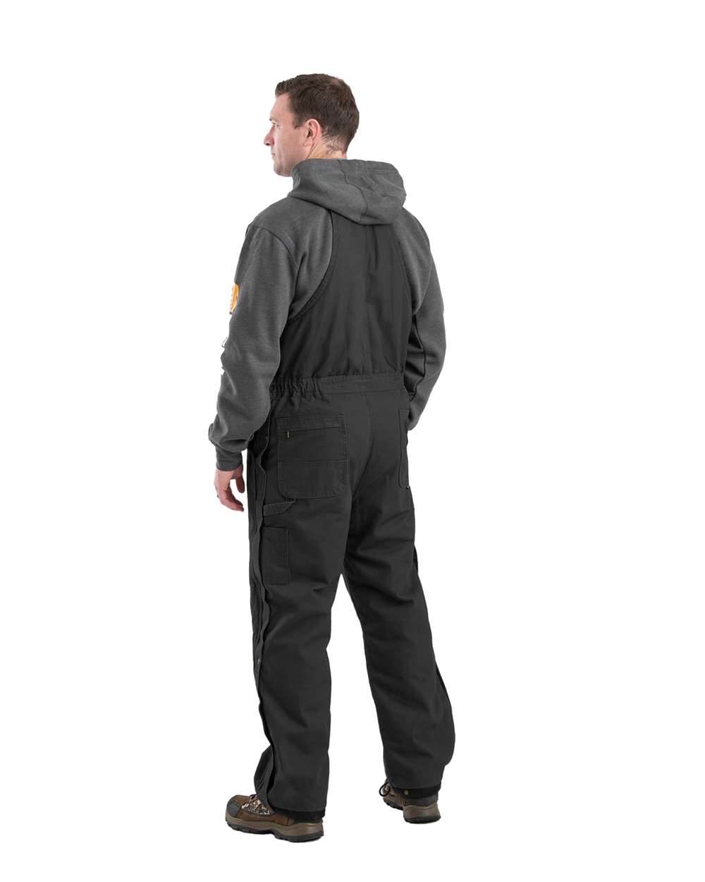 Men's Insulated Washed Duck Bib Overall with Heavy-Duty Pockets