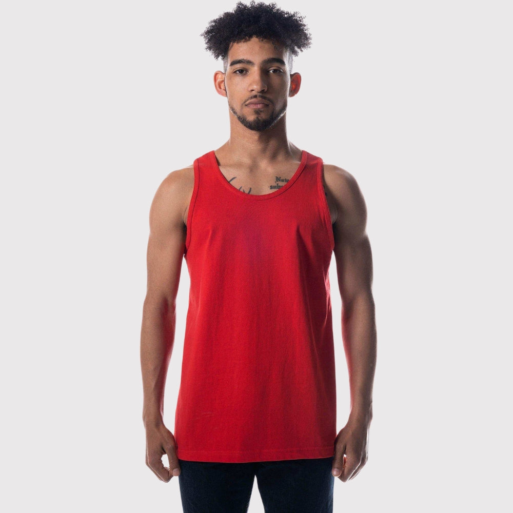 Men's Heavyweight 100% Open-End Cotton Classic Fit Tank Top Durable