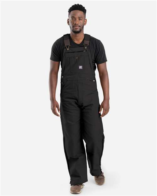 Berne Men's Heavy-Duty Duck Bib Overall Water-Repellent Reinforced Pockets