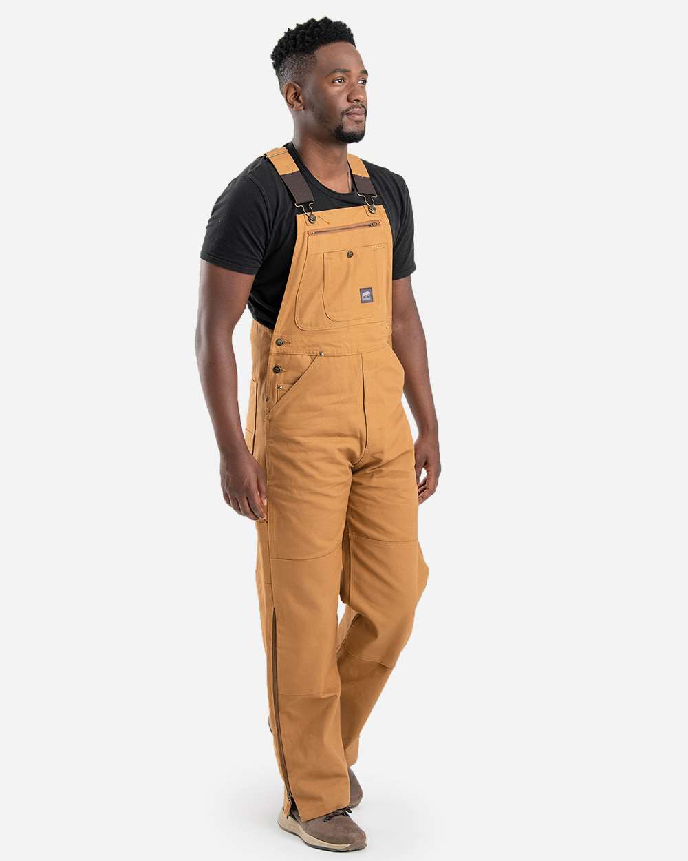 Berne Men's Slab Unlined Duck Bib Overall Heavy-Duty Workwear