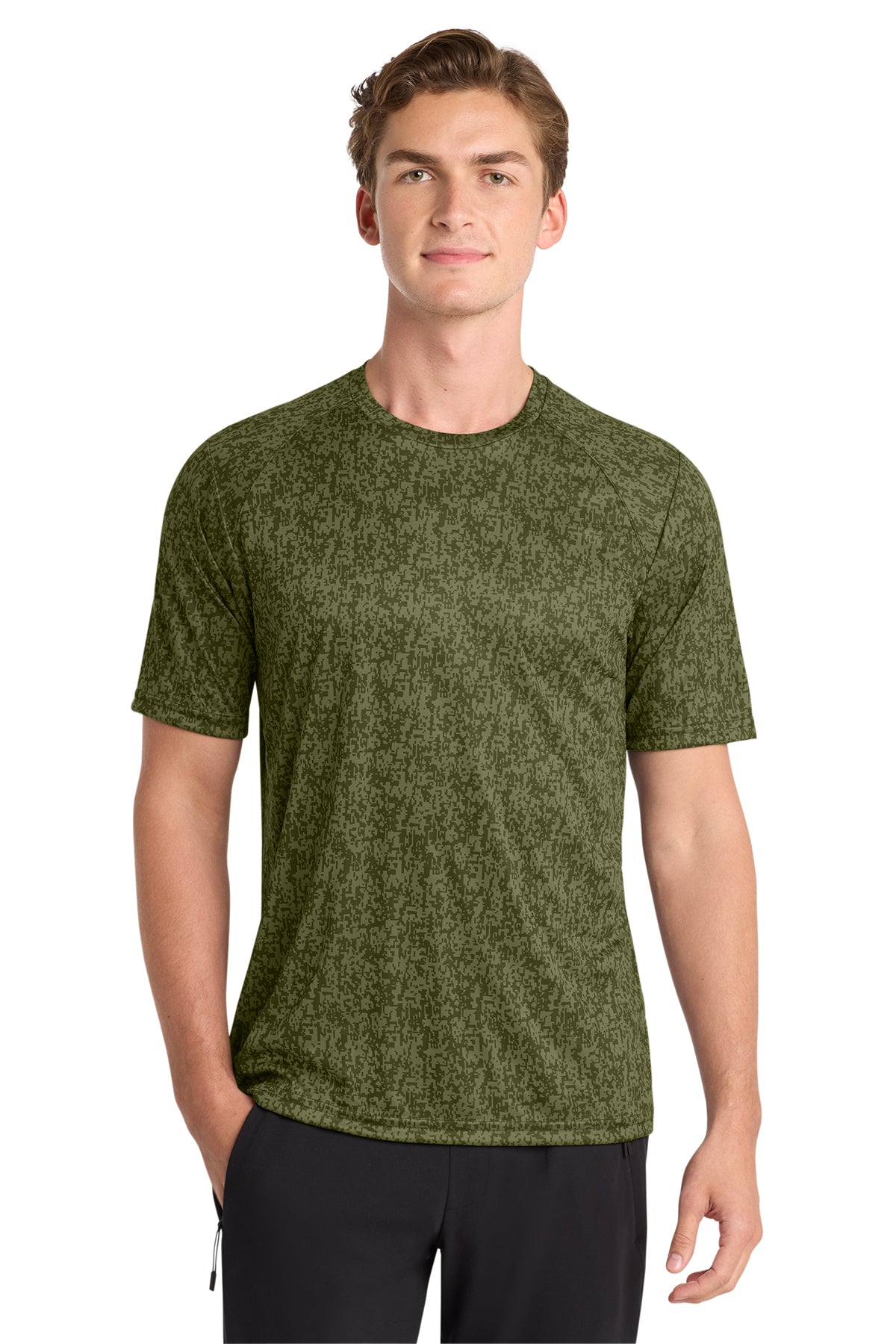 Sport-Tek Men's Digi Camo Performance Tee: Moisture-Wicking, Breathable, Athletic Fit