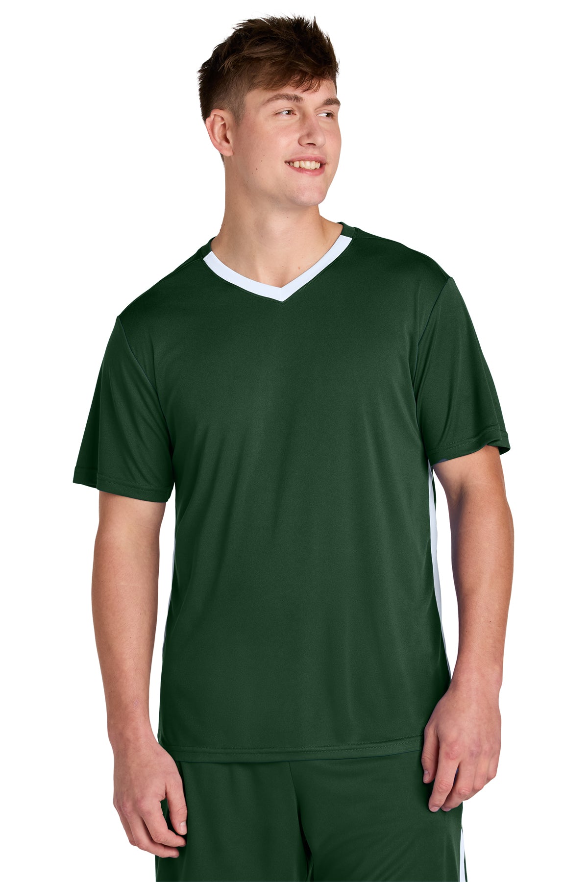 Sport-Tek Competitor United V-Neck Moisture-Wicking Performance Tee with Sun Protection