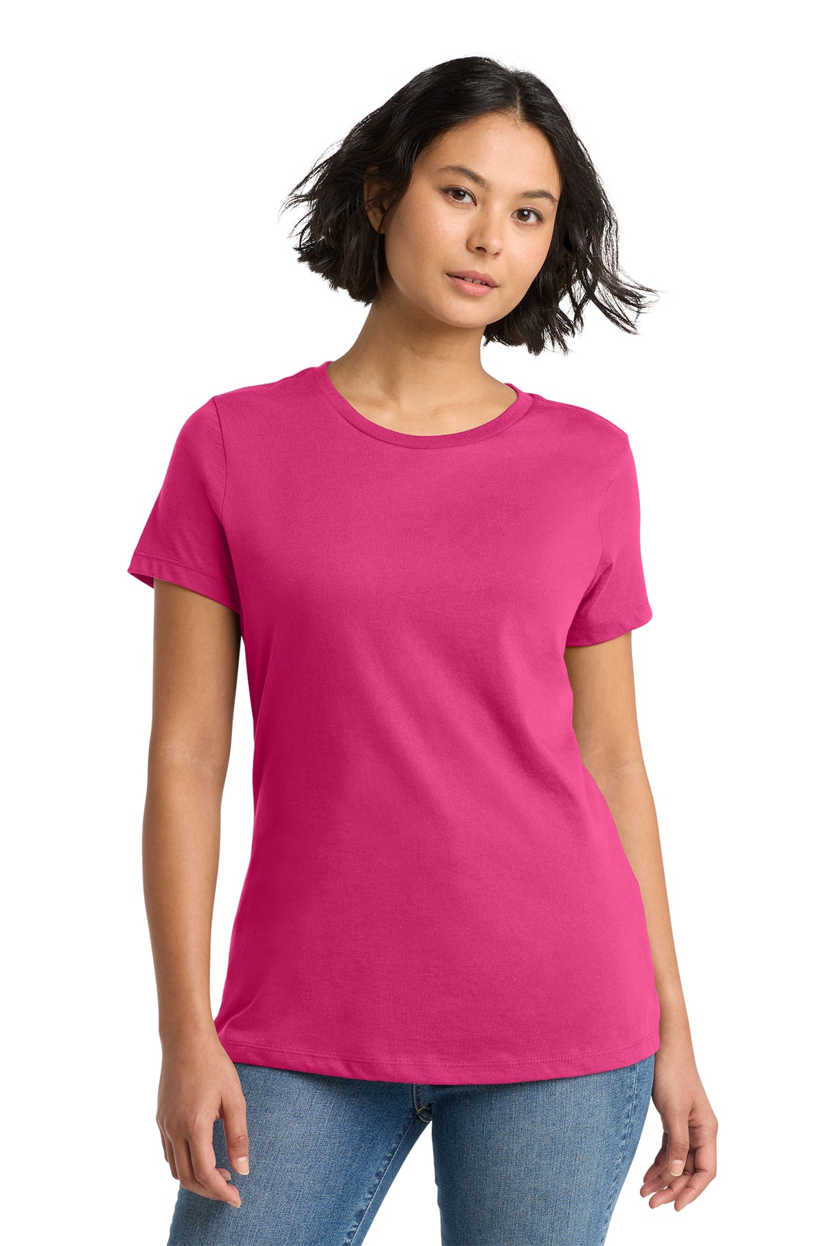 District Women's Perfect Weight Tee 4.3oz Ring-Spun Combed Cotton Short-Sleeve